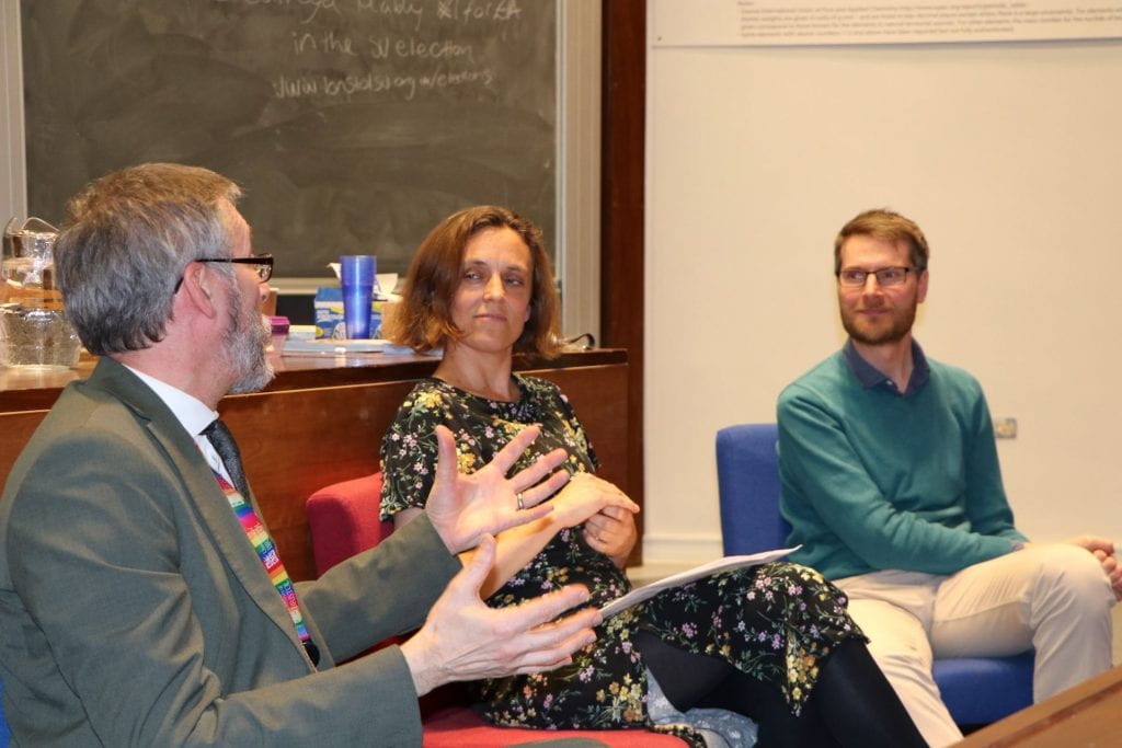 Martin Wiles (Head of Sustainability for University of Bristol), Nina Boeger (Law School, University of Bristol) and Chris Dunford (Head of Sustainable Futures, We The Curious)